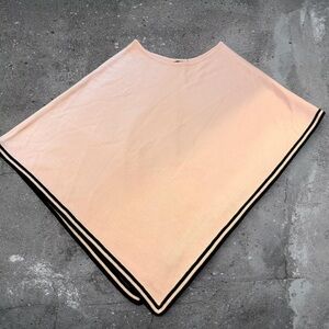 Carolyn Taylor Asymmetrical Peach Skirt with Black Trim